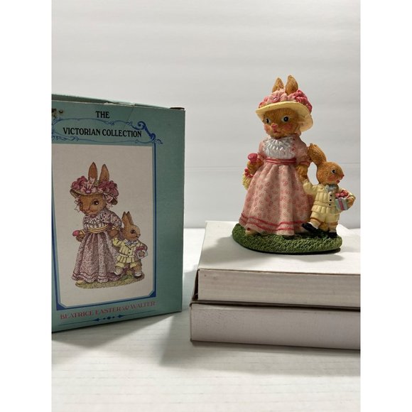 The Victorian Collection Figurine- Beatrice‎ Easter and Walter Bunny 1995 - Picture 1 of 16